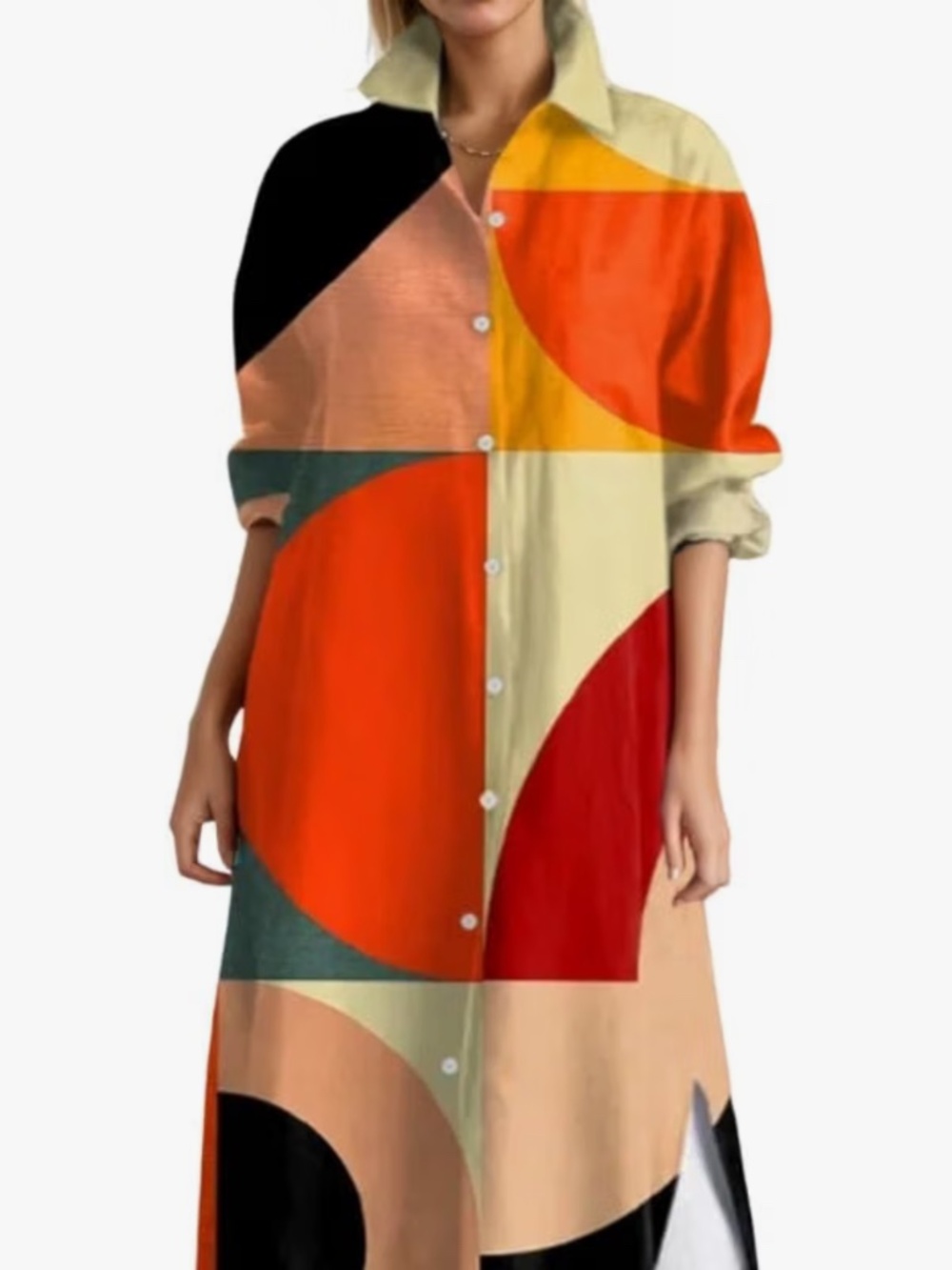 colorful shirt dress